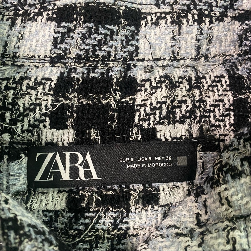 Zara Plaid Shacket small black/white - Picture 7 of 8